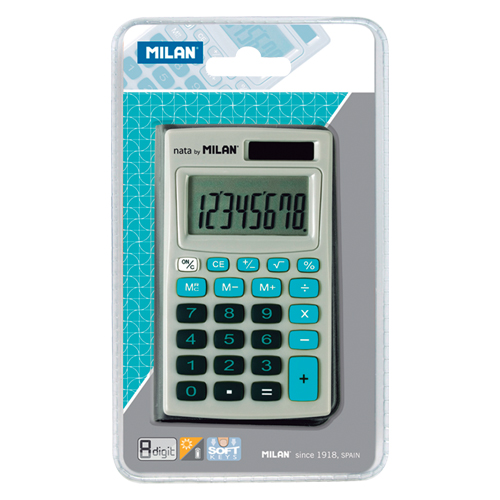 Kalkulačka MILAN kapesní 8-místní 150208 modrá 97 x 56 x 8 mm