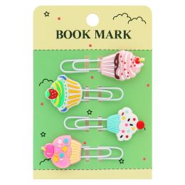 Ozdobná spona / záložka Cake 7 cm (sada 4 ks)