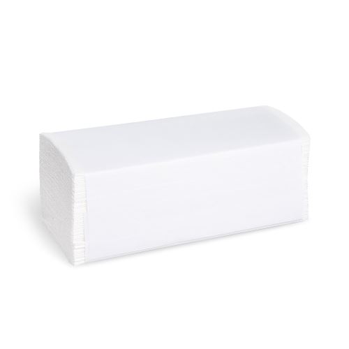 Papírové ručníky tissue ZZ, 2-vrstvé 24x21 cm, bílé (20 x 150 ks)