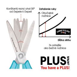 Nůžky PLUS SC-175SF teflonové bílé 7"/18 cm (3)