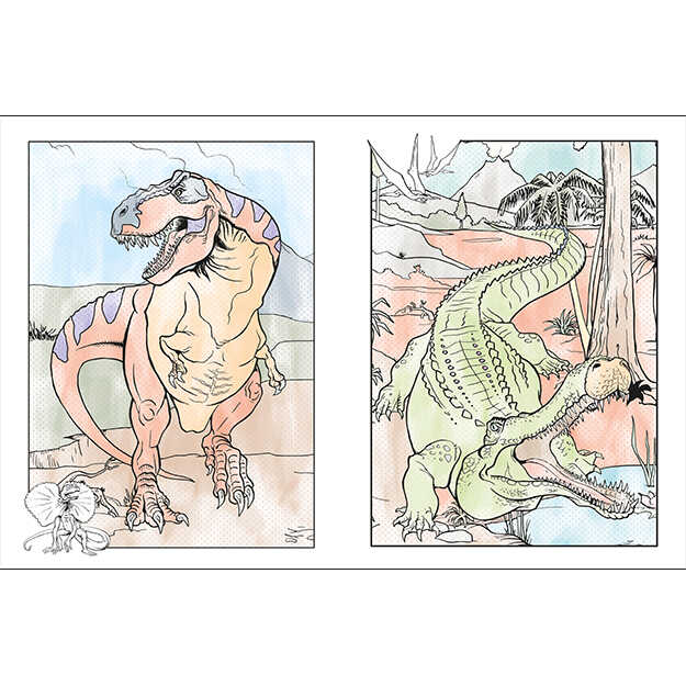 JM Maluj vodou JM A4 Dinosauři