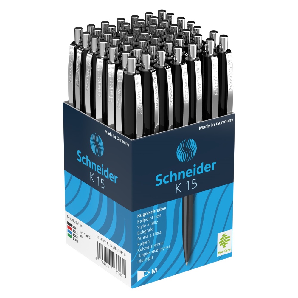 Kuličkové pero Schneider K15 black 3081 - černá náplň