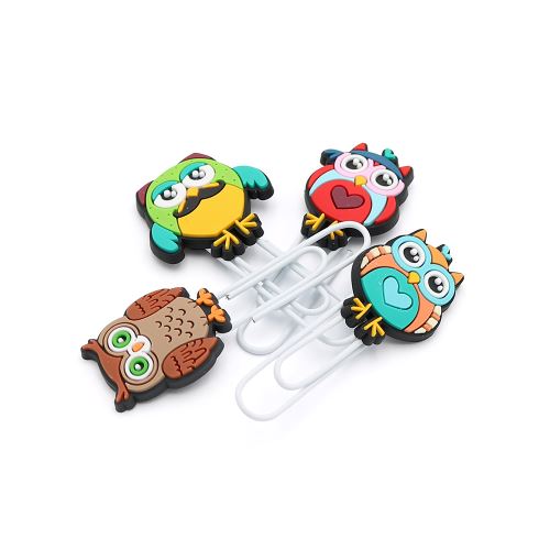 Ozdobná spona / záložka Owl 7 cm (sada 4 ks) (1)