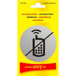 Piktogram 7,5 cm - Zákaz používání mobilních telefonů (1)