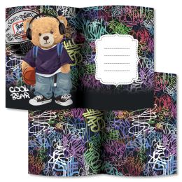 Památník JUNIOR 14x18 cm, 80 list. čistý Cool Bear - medvěd (1)