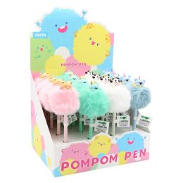 Gelové pero JUNIOR PomPom 0,7 mm, modrá náplň /1ks