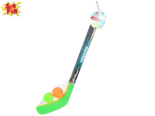 Sun Fun hokejka 69cm 2ks s míčkem a pukem v síťce