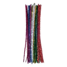 Dekorační drátky 30 cm mix barev Glitter / sada 30 ks