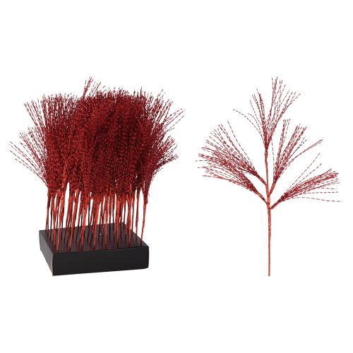 Větvička s pramínky 60 cm, červená barva
