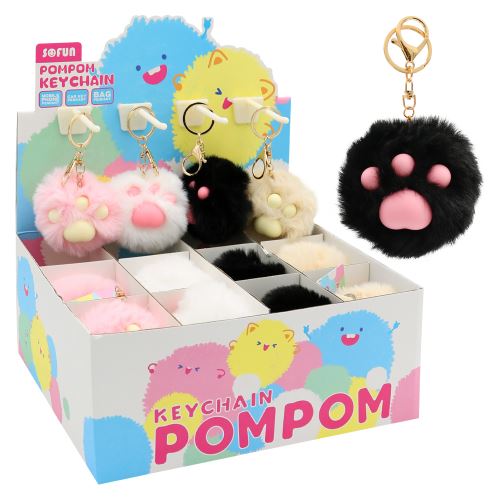 Klíčenka / Přívěsek JUNIOR PomPom Cat Paw (1)