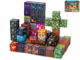 Stavebnice Magnet Cube Zone magnetická - Forest Mine 48ks v krabičce