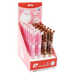 Pero kuličkové M&G 0,7 mm Soft Animals 2-barevné (modrá a červená náplň) /1ks (1)