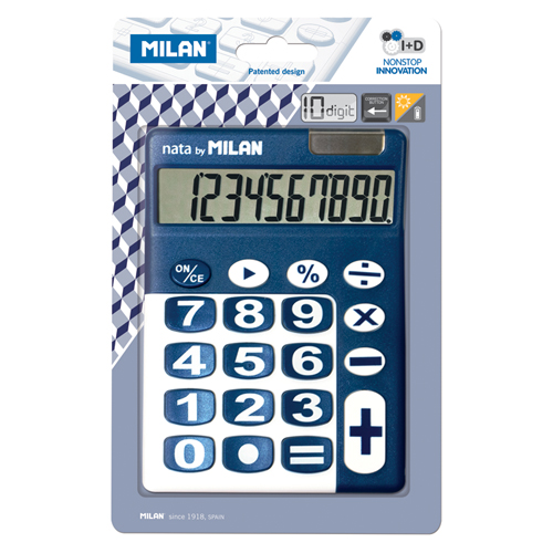 Kalkulačka MILAN stolní 10-místní 150610 modrá 145 x 106 x 28 mm