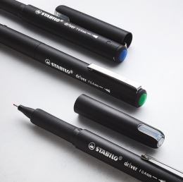 Jemný liner STABILO dr!ver 0,4 mm - červená (4)