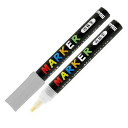 Popisovač akrylový M&amp;G MOCALO Acrylic Marker 2 mm, Silver S110