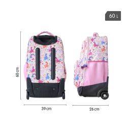 Cestovní kufr na kolečkách 60L (3-dílný set) MILAN série Flowicorn (2)