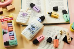 Rozjasňovač - STABILO BOSS MINI Pastel - sada 3 ks - lila, pudrově růžová, mátově zelená (3)