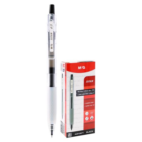 Pero gelové M&G TITAN hrot 0,5mm - černá náplň