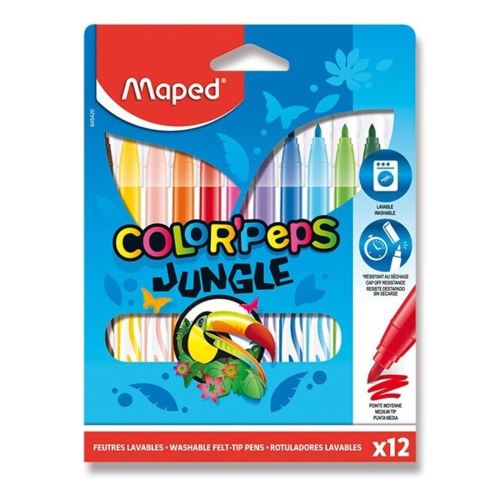 Fixy MAPED "COLOR`PEPS JUNGLE", 12 ks