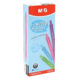 Gelové pero M&G i-write 0,5 mm (mix pastelových barev) - modrá náplň /1ks (1)
