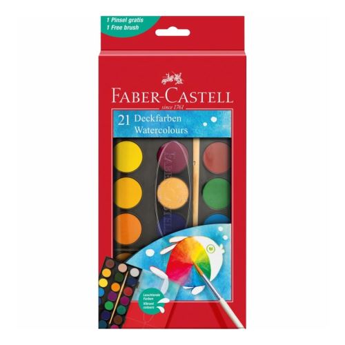 Farby vodové Faber-Castell 21 farebné