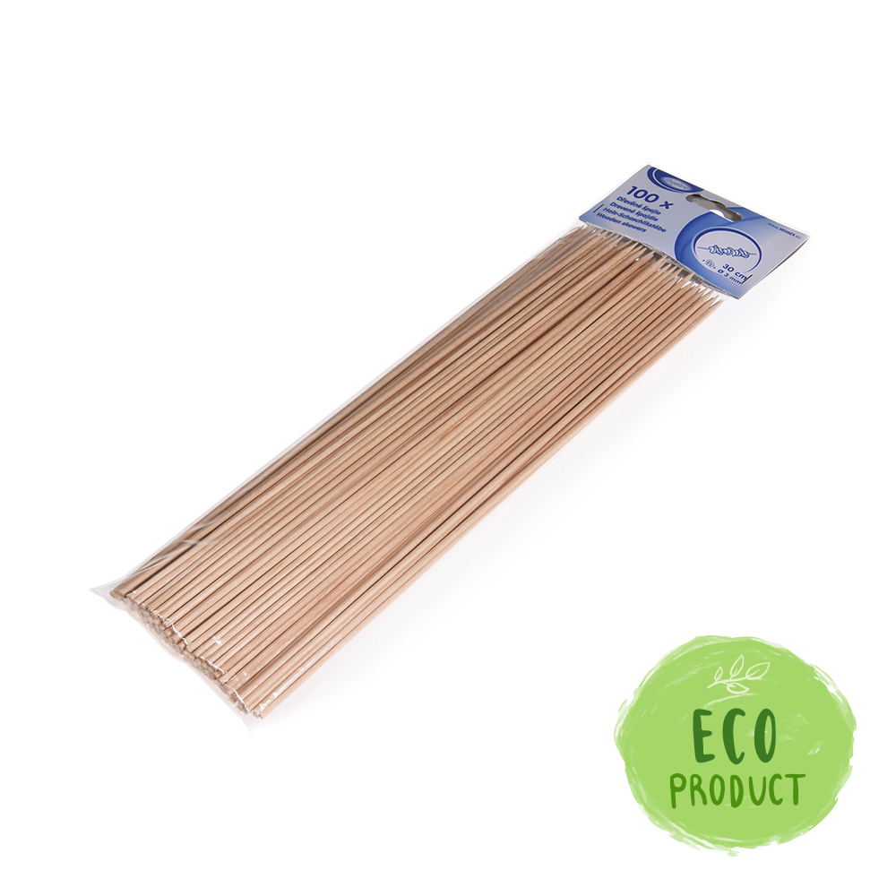 WIMEX Špejle dřevěné ostré 30 cm, (100 ks v bal.)