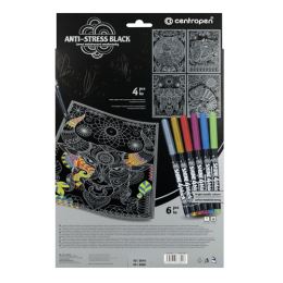 Fixy CENTROPEN 9390 Metallic set s omalovánkami - sada 6 + 4 ks (1)