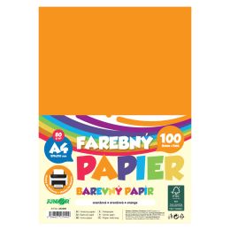 Farebný papier A4 80g/m2, bal/100 ks - oranžová