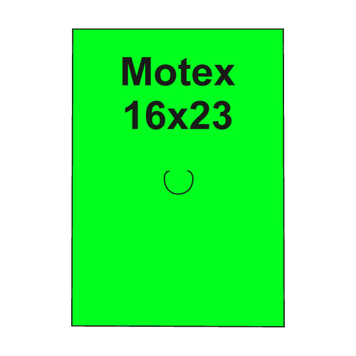 Etikety cen. MOTEX 16x23 hranaté, 870 etiket/kotouček, zelené 54 ks