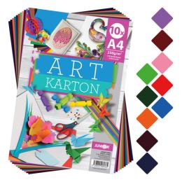 Barevný výkres A4 250g/m2 - ART karton sada 10 ks (1x 10 barev)