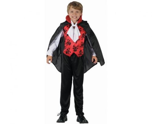 Detský elegantný kostým Upír, veľkosť 130/140 cm