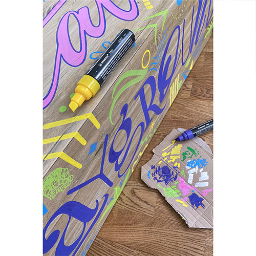 STABILO Akrylový popisovač STABILO FREE Acrylic T800C Klínový hrot 4-10 mm - zelený