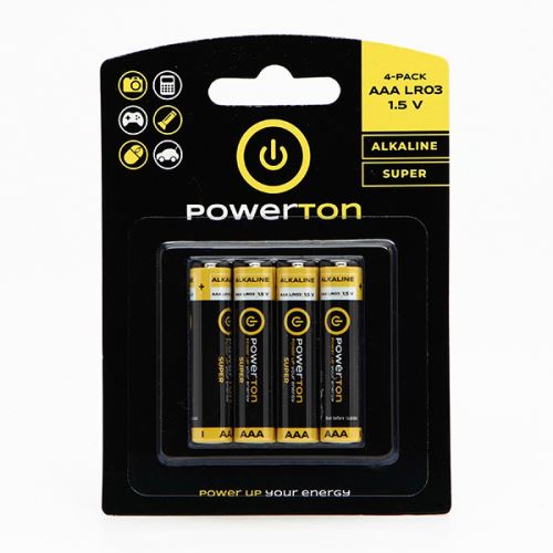 Baterie alkalická GP, AAA, 1,5V - 4ks, Powerton