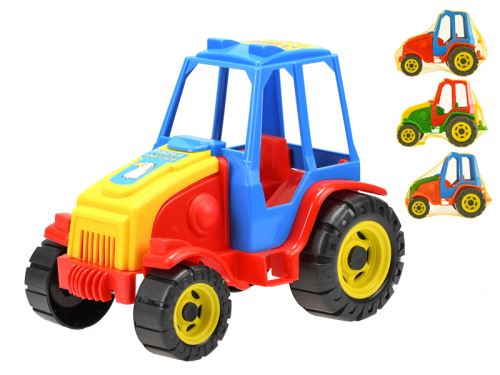 Traktor 21cm volný chod 4barvy v síťce