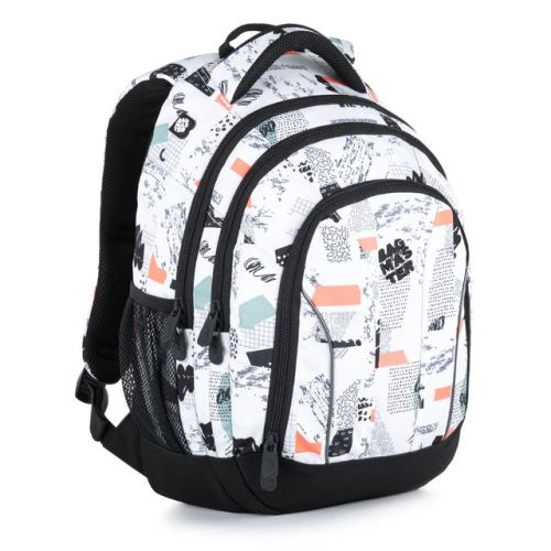 Školní batoh BagMaster Supernova 21 A White /Black /Orange