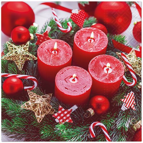 Ubrousky TaT 33x33cm Burning red Christmas