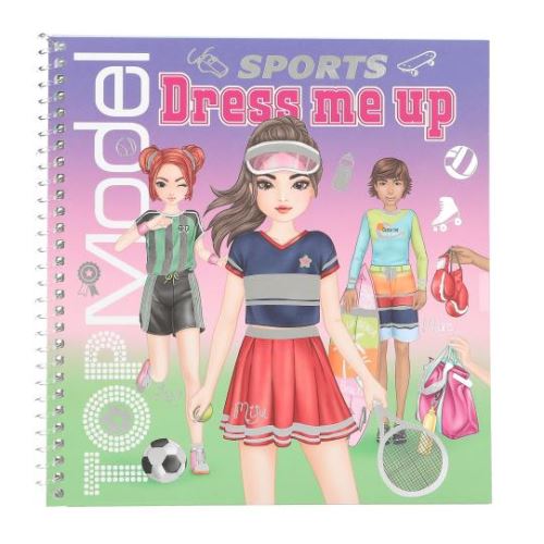 Kreatívny zošit Top Model so samolepkami - Dress Me Up Sports