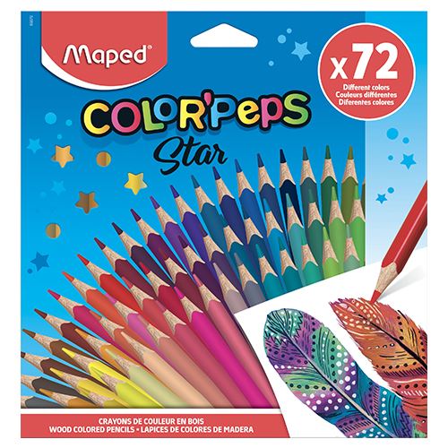Farebné ceruzky trojhranné MAPED Color'Peps 72 farieb