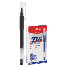 Gelové pero M&amp;G T4 (0,5 mm) - velkoobjemová černá náplň (délka zápisu až 2000 m)