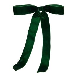 Mašle sametová 29 cm zelená, sada 5 ks (1)