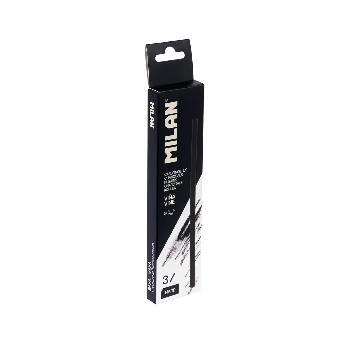 MILAN Uhlík přírodní MILAN 4-6 mm Hard (3 ks)