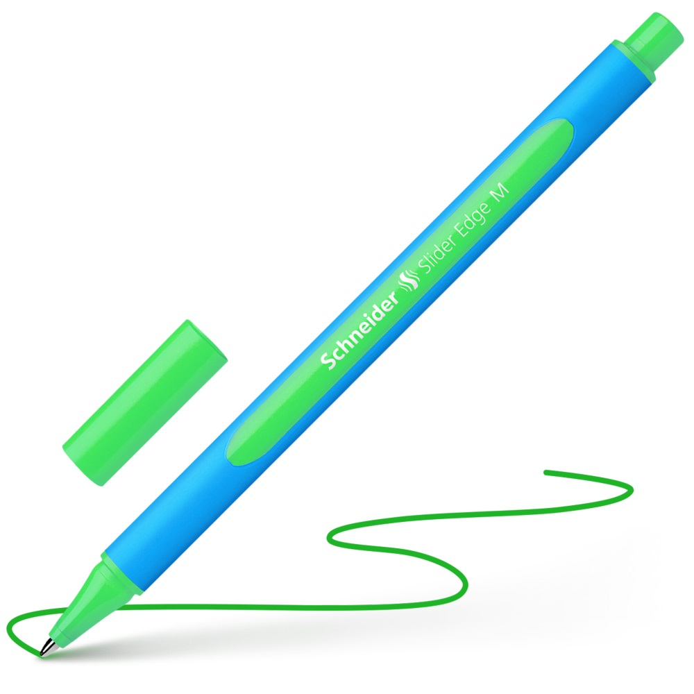 Kuličkové pero SCHNEIDER "Slider Edge M", 0,5 mm, s uzávěrem, zelené