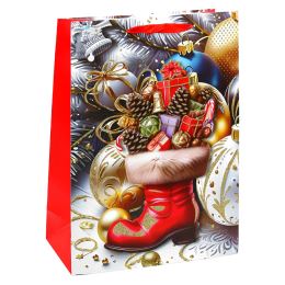 Dárková taška vánoční 40x30x12 cm (mix 4 designů - /cena za 1 ks) (3)
