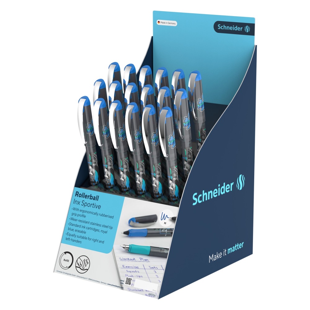 Schneider Inx Sportive 18 ks - modrá náplň