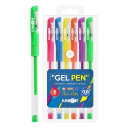 Pero gelové JUNIOR FLUO - sada 6 ks