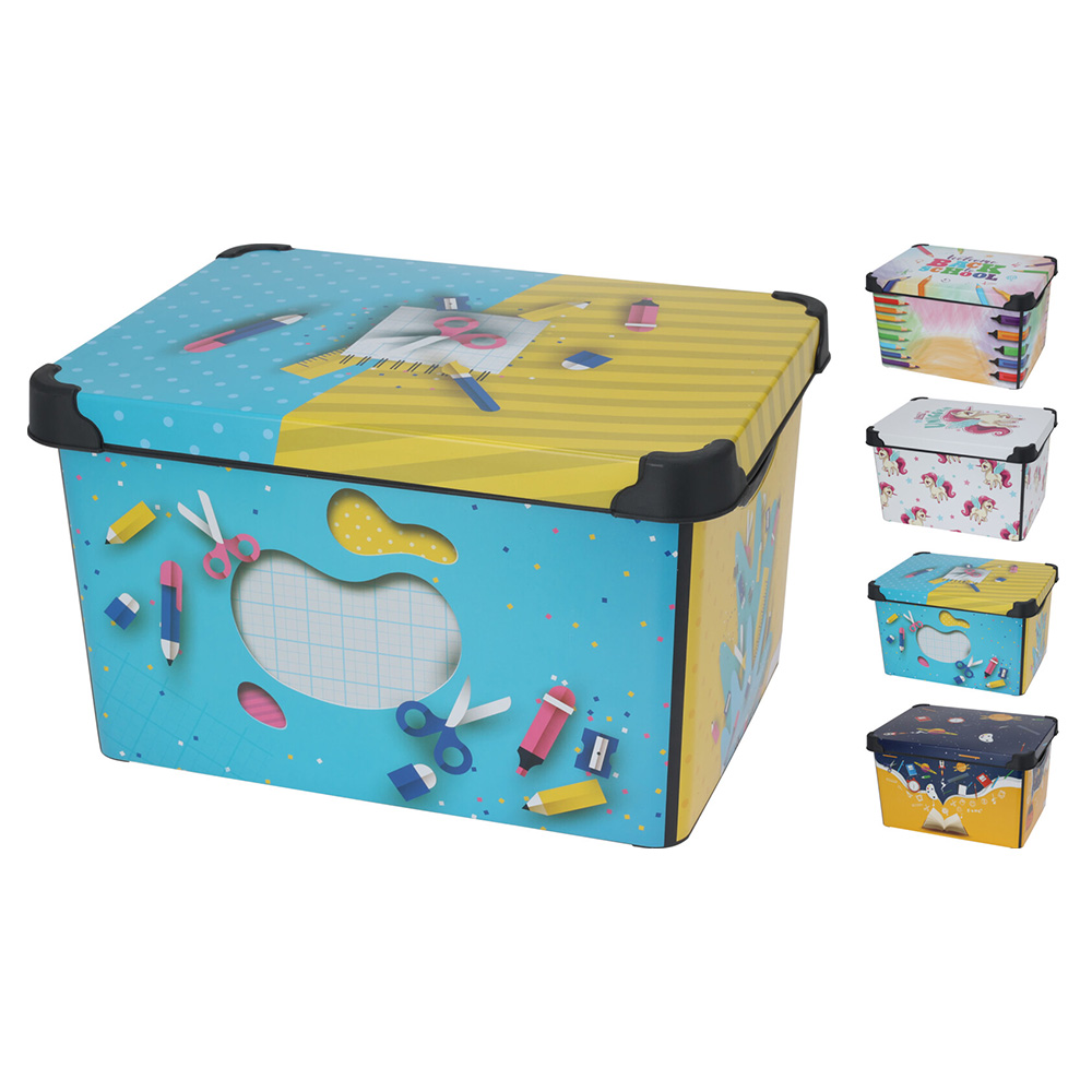 Úložný box plastový 22 L (4 dizajny /cena 1ks)