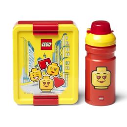 LEGO ICONIC Girl svačinový set (láhev a box) - žlutá/červená (7)