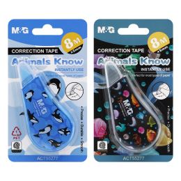 Korektor páska M&G Animals Know 5mm x 8m na blistri, mix (1)