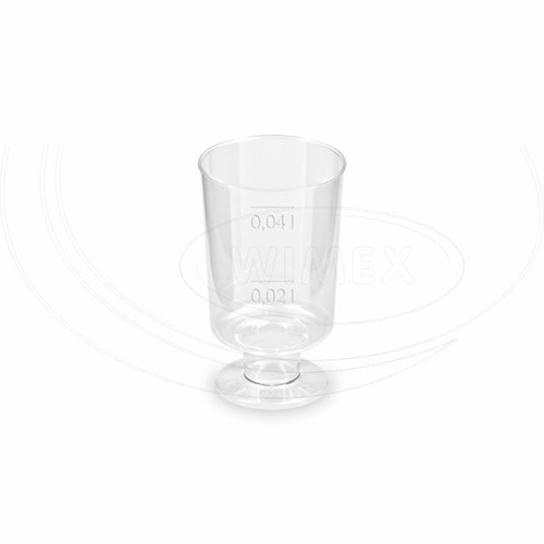 WIMEX Kelímek krystal (PS) na stopce O38mm 2cl/4cl [20 ks]