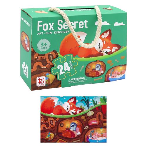 Dětské puzzle 44 x 31 cm (24 dílků) - Fox secret